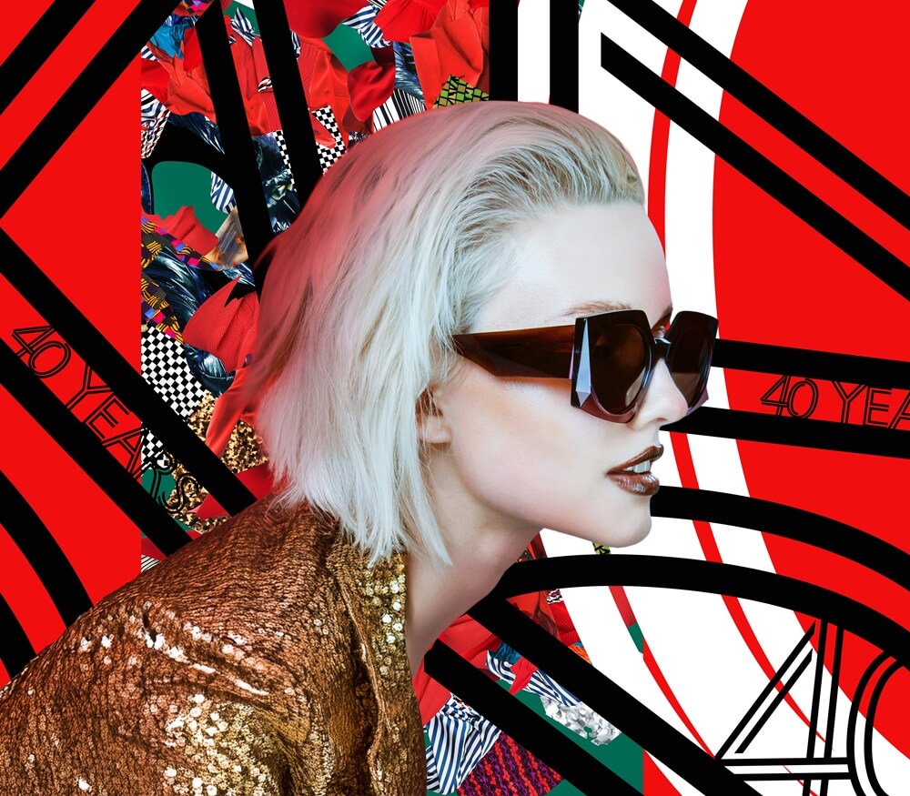 Image of a woman wearing j.f. rey eyewear