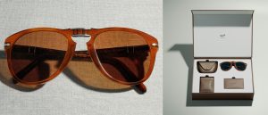 Image des solaires Persol et du contenu de leur boite