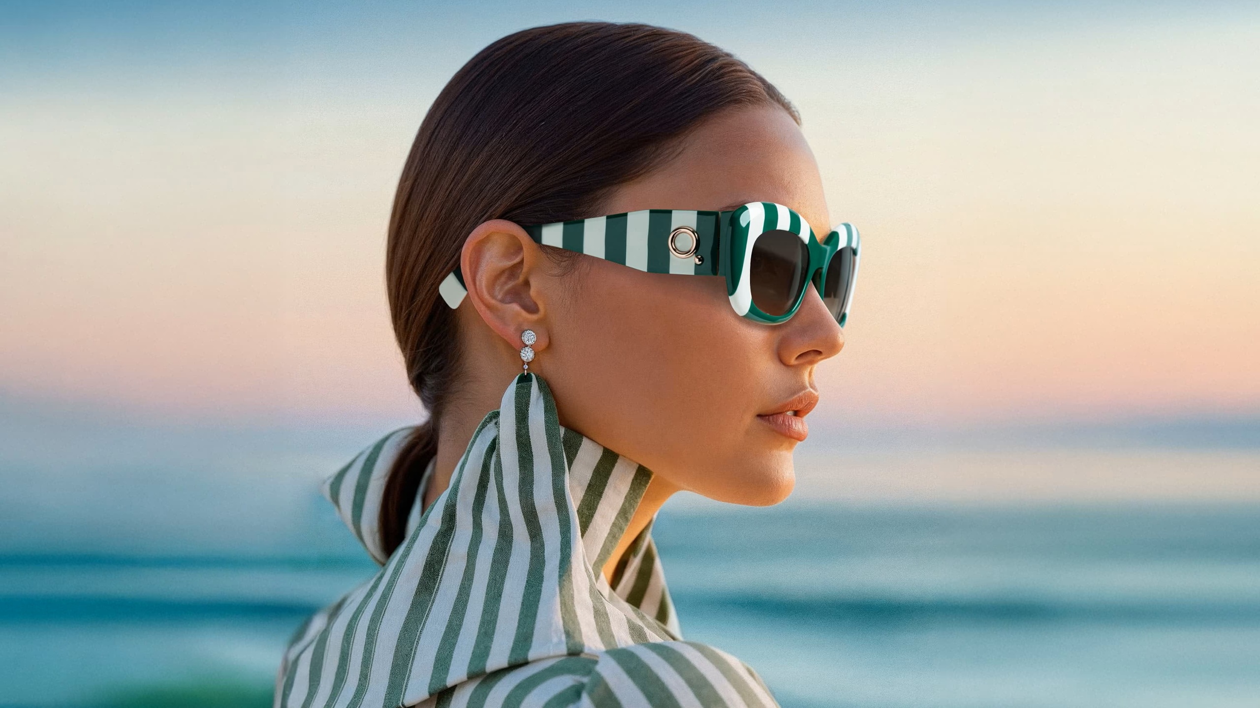 Image of a woman wearing Etnia Barcelona Ibiza Vol. 5 in a beach background