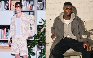 Image of two male model wearing Nirvan Javan x Luca Ferreira sunwear