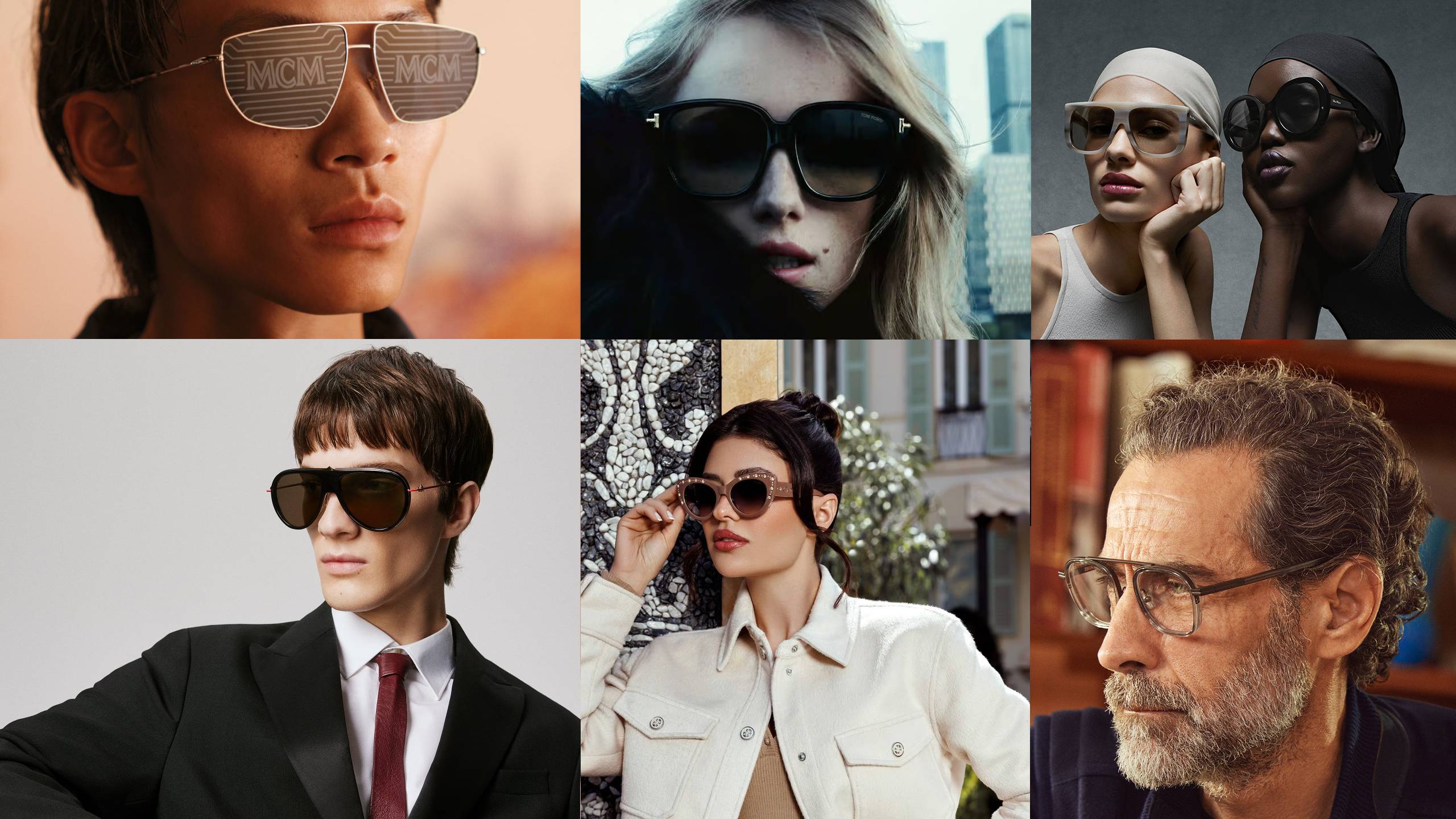 Image of models wearing different brands from marcolin's collection