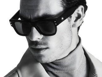 Main article image: Image of a male model wearing sunglasses