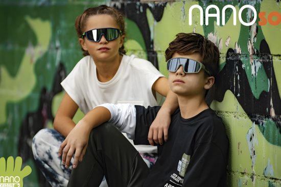 Image of two boys wearin Nano Sol sunwear