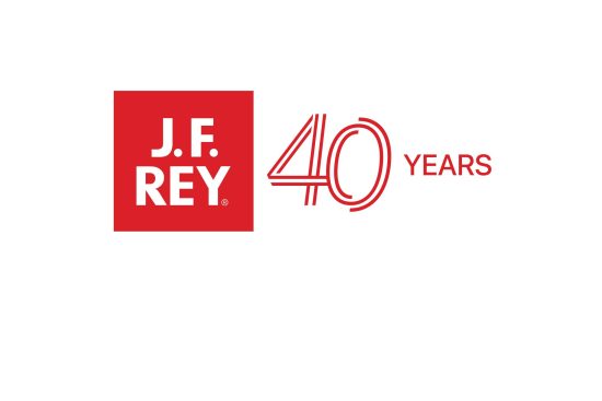 j.f rey anniversary 40 years logo