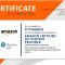 Main article image: Certificate of completion delivered by Amazon to Fittingbox as “Amazon Certified 3D Content Provider”, under the supervision of Pearson Vue