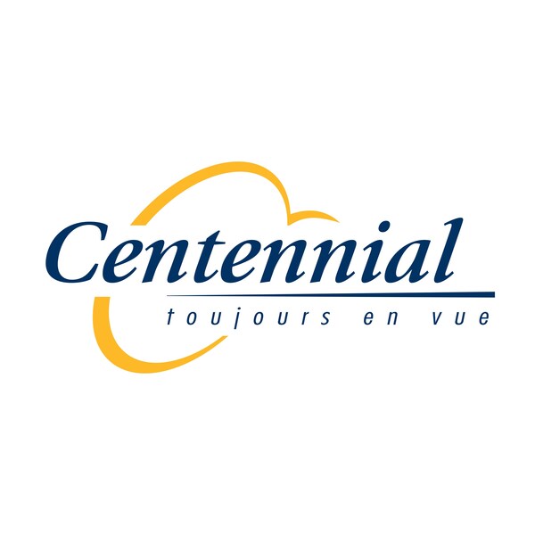 Logo de Centennial Optical Ltd. avec le slogan français « toujours en vue ».