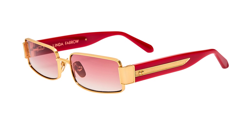 Image of sunwear model: LINDA FARROW KAIA - RED YELLOW GOLD RED GRADIENT