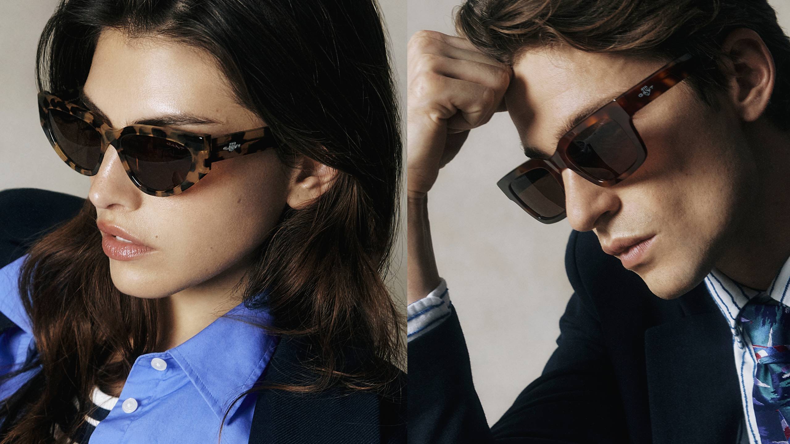 Image orincipale de l'article : Image d'une femme et d'un homme portant des lunettes de soleil GANT