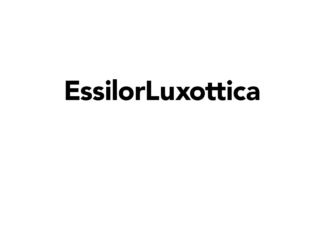 EssilorLuxottica company logo in black text on a light gray background.