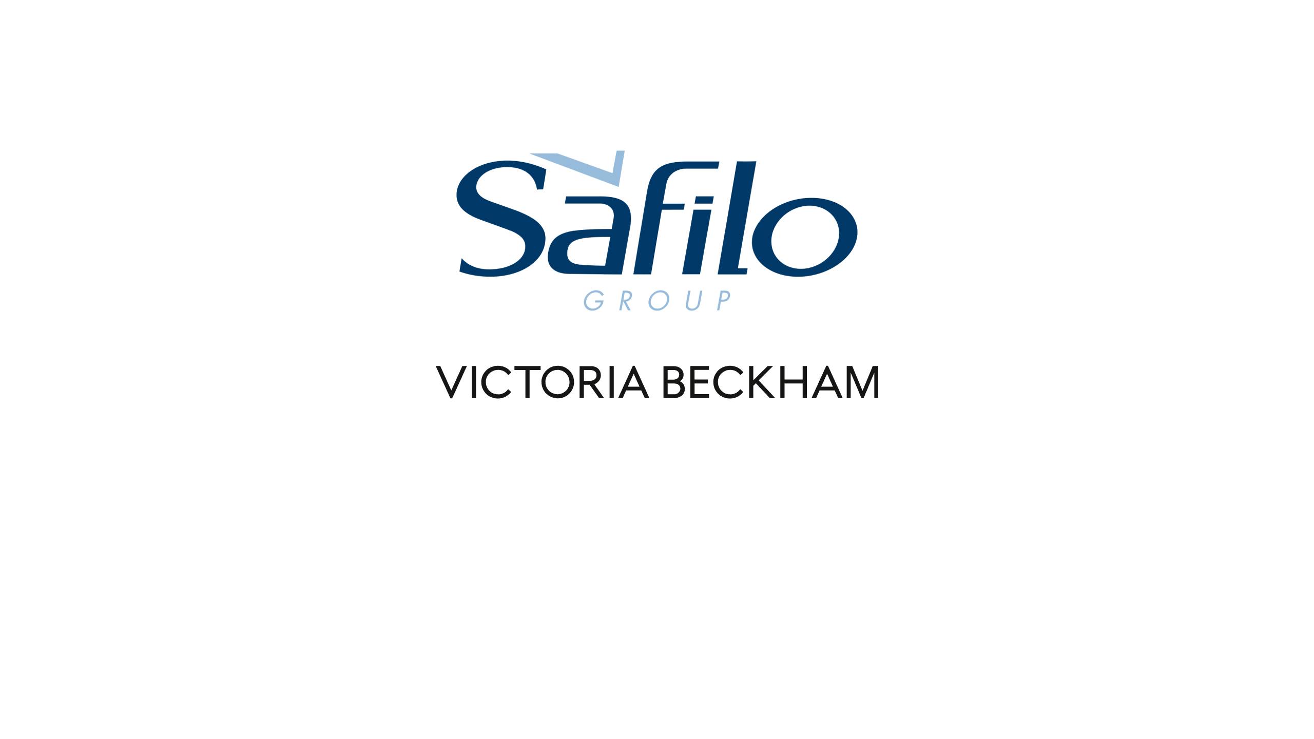 Logos of Safilo and Victoria Beckham