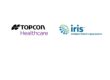 Topcon Healthcare and IRIS logos side by side, representing the strategic acquisition of Intelligent Retinal Imaging Systems by Topcon Healthcare.