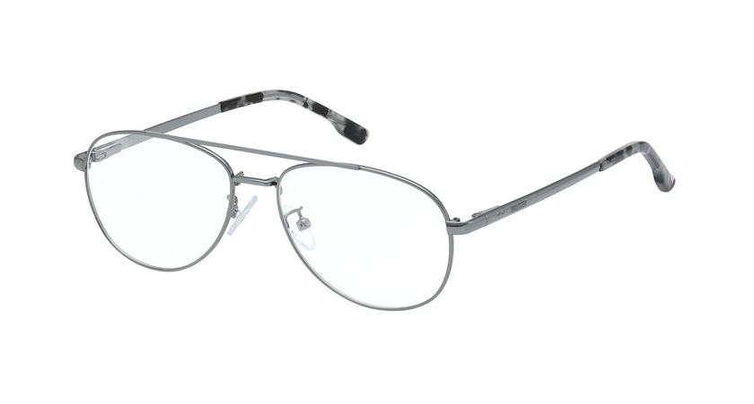 Lunettes Hollister HL50018, monture aviateur ADV pour femme avec face en métal élégante, branches en acétate, plaquettes de nez réglables et détails subtils du logo patrimonial.
