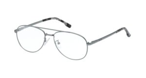 Hollister HL50018 eyewear, a women’s ADV aviator-style frame with a sleek metal front, acetate temples, adjustable nose pads, and subtle heritage logo details.