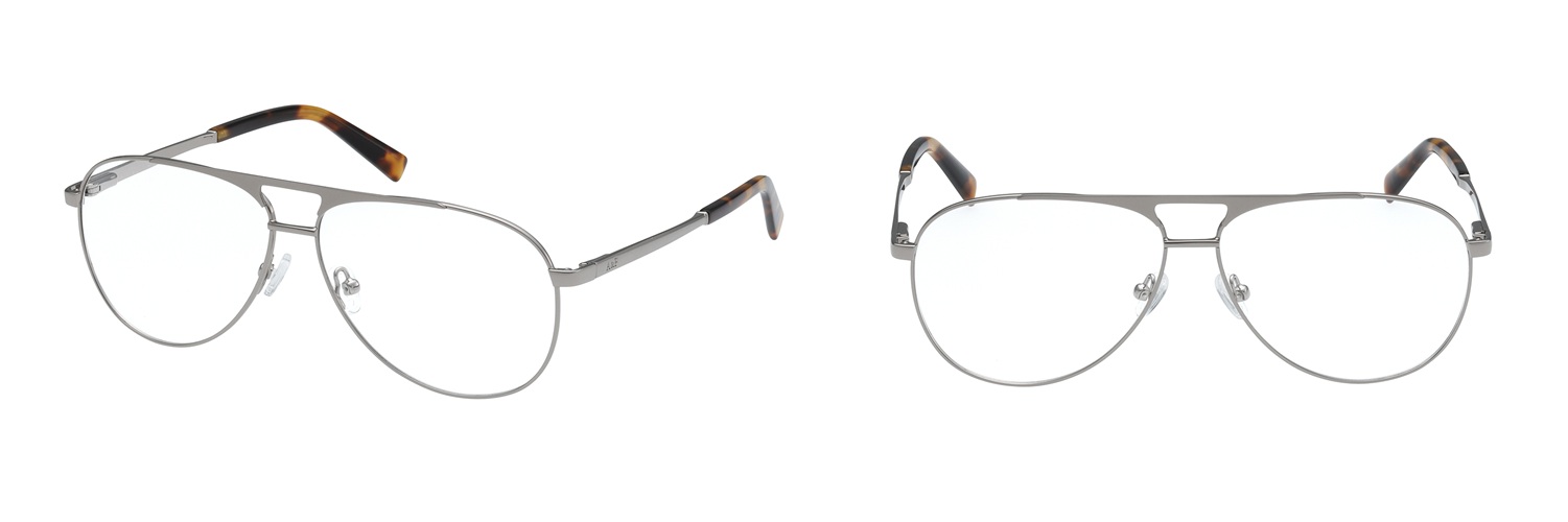 Metal aviator-style Abercrombie & Fitch optical glasses model AF50040