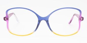Monture optique SNOB Milano Butterfly dans le coloris C06 "foulard" aux formes sinueuses inspirées des ailes de papillon