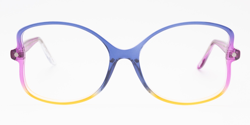 Monture optique SNOB Milano Butterfly dans le coloris C06 "foulard" aux formes sinueuses inspirées des ailes de papillon