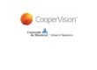 Logos de CooperVision et de l'École d'optométrie de l'Université de Montréal affichés ensemble sur un fond clair. Le logo CooperVision présente un symbole circulaire en dégradé orange-rouge accompagné du nom de l'entreprise en texte gris avec un symbole de marque déposée. En dessous se trouve le logo de l'Université de Montréal en bleu avec "School of Optometry" en texte noir séparé par une ligne verticale.