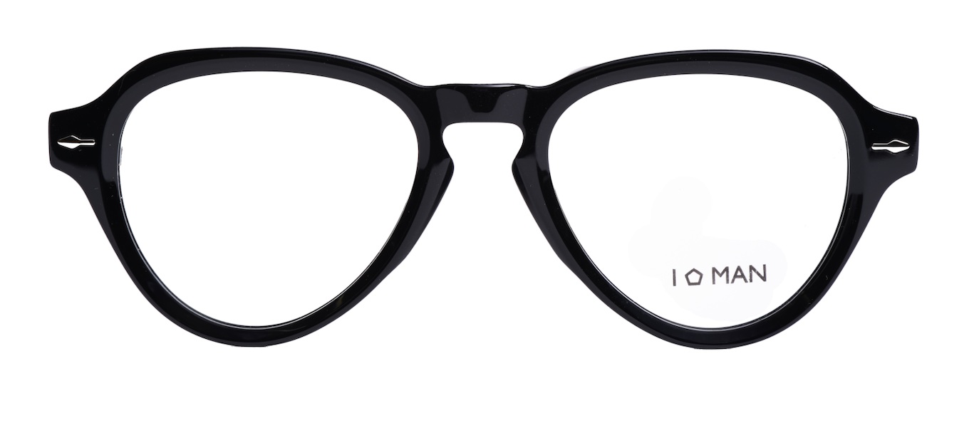 Lunettes Furio style aviateur en acétate noir de la collection masculine Iman