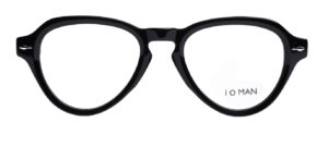 Furio aviator-style glasses in black acetate from the Iman masculine collection