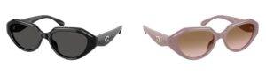 Coach HC8433U sunglasses in black and milky putty with geometric angular design