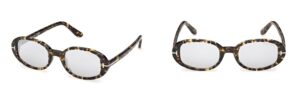 TOM FORD IGGY tortoiseshell oval sunglasses with mirrored lenses and signature T-logo, front and side view