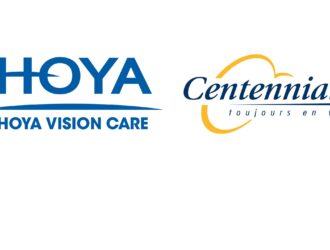 Logos Hoya Vision Care et Centennial avec la devise 'toujours en vue