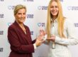 The Duchess of Edinburgh presenting Hannah Hampton with the Love Your Eyes Special Recognition Award