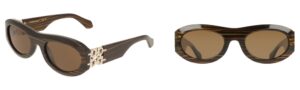 SF2082SE women's sunglasses in tortoiseshell with Gancini chain detail