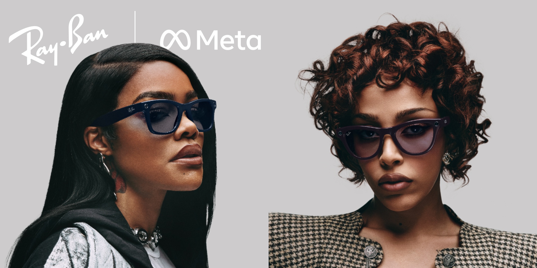 Doja Cat et Teyana Taylor portant les lunettes intelligentes Ray-Ban Meta pour la campagne You Ain't Seen Nothin' Yet