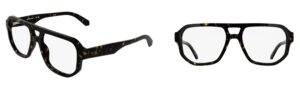 CKJ25631 optical navigator glasses in dark tortoise acetate, bold vintage-inspired shape