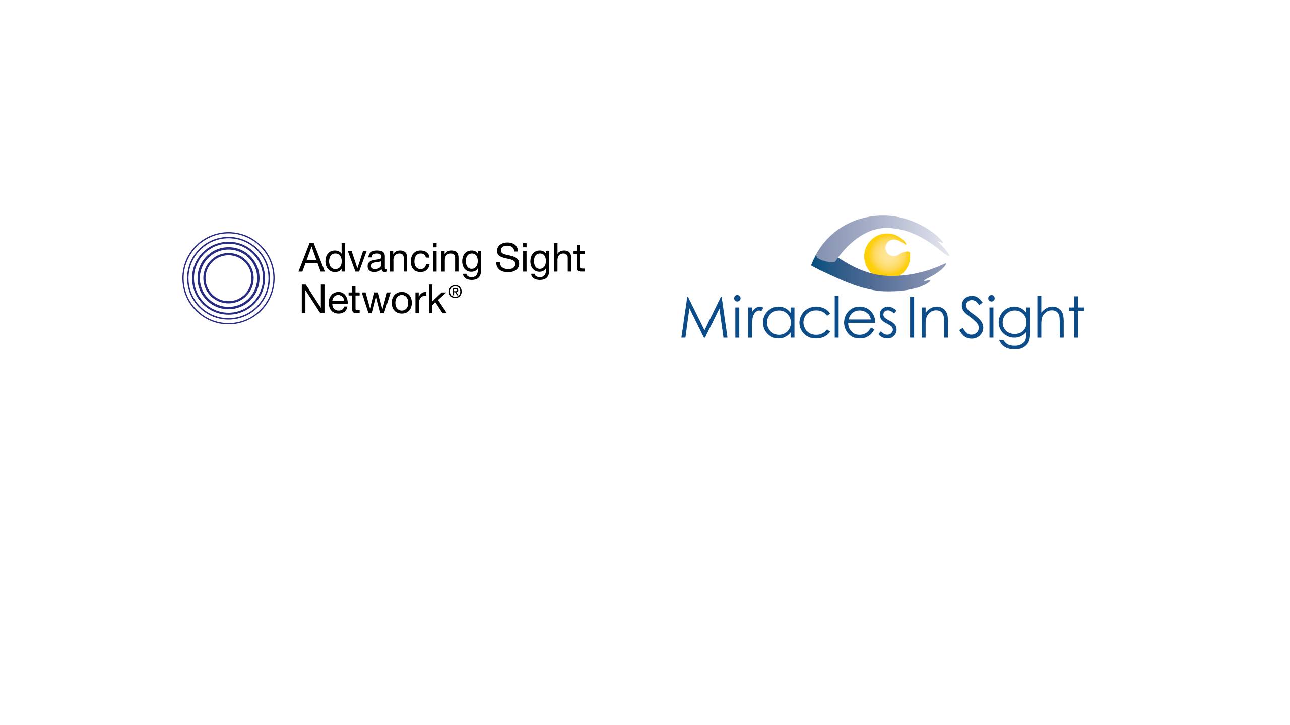 Logos d'Advancing Sight Network et Miracles In Sight