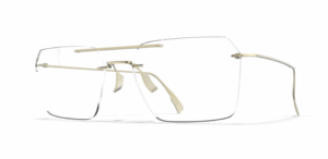 Lunettes Blackfin Aero Loop Infinity en titane vue trois-quarts