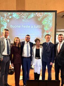 ANFAO leadership team at holiday celebration in Belluno