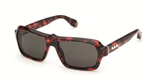 Lunettes de soleil rectangulaires écaille de tortue à verres foncés