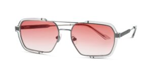 ProDesign FORTEM sunglasses with double bridge stainless steel frame and rose gradient lenses