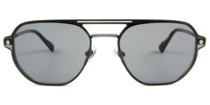 SNOB Milano Wagner titanium sunglasses with magnetic clip-on, front view