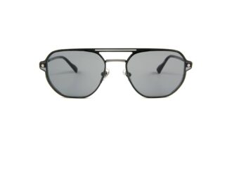 SNOB Milano Wagner titanium sunglasses with magnetic clip-on, front view