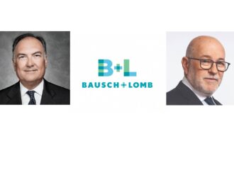 Images of Steven H. Collis and Eduardo C. Alfonso with Bausch + Lomb logo in the middle