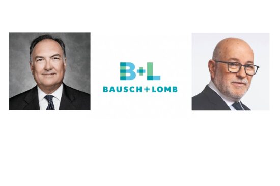 Images of Steven H. Collis and Eduardo C. Alfonso with Bausch + Lomb logo in the middle