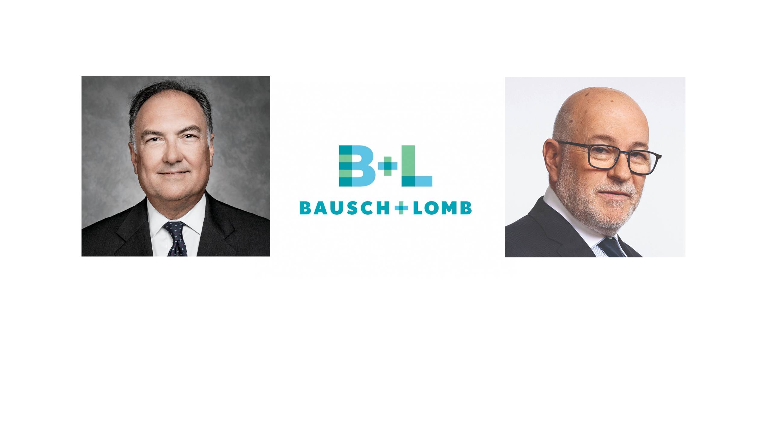 Images of Steven H. Collis and Eduardo C. Alfonso with Bausch + Lomb logo in the middle