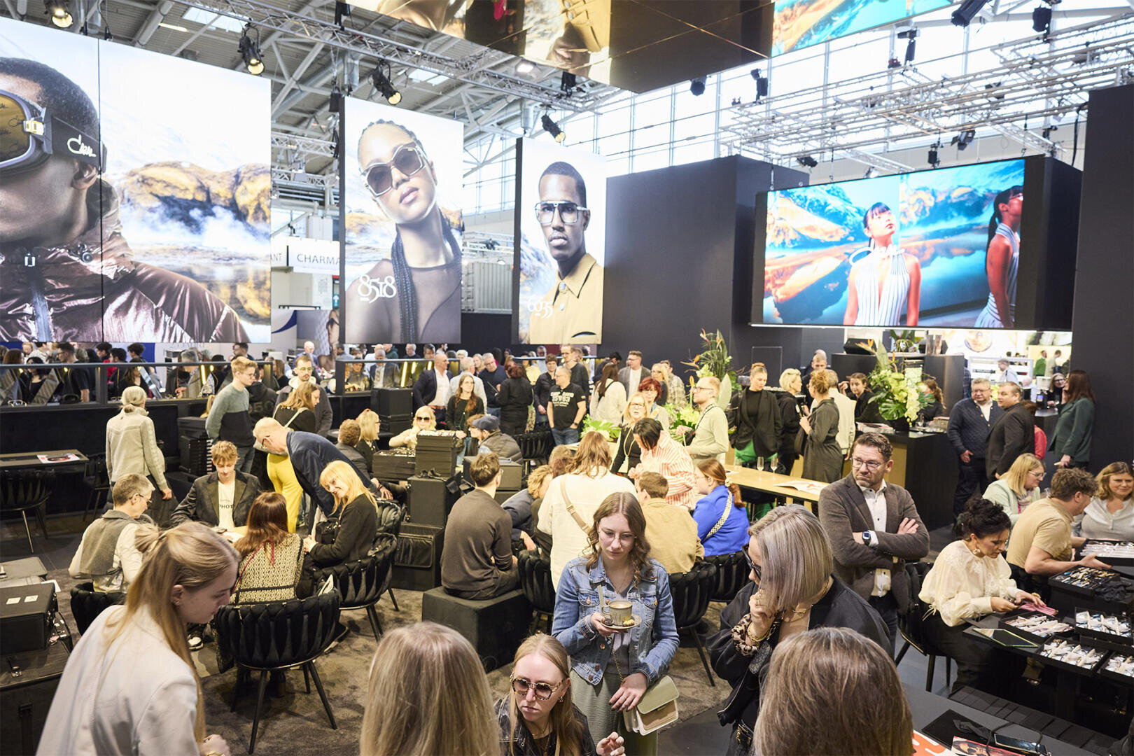 The picture shows the hustle and bustle at opti 2025.