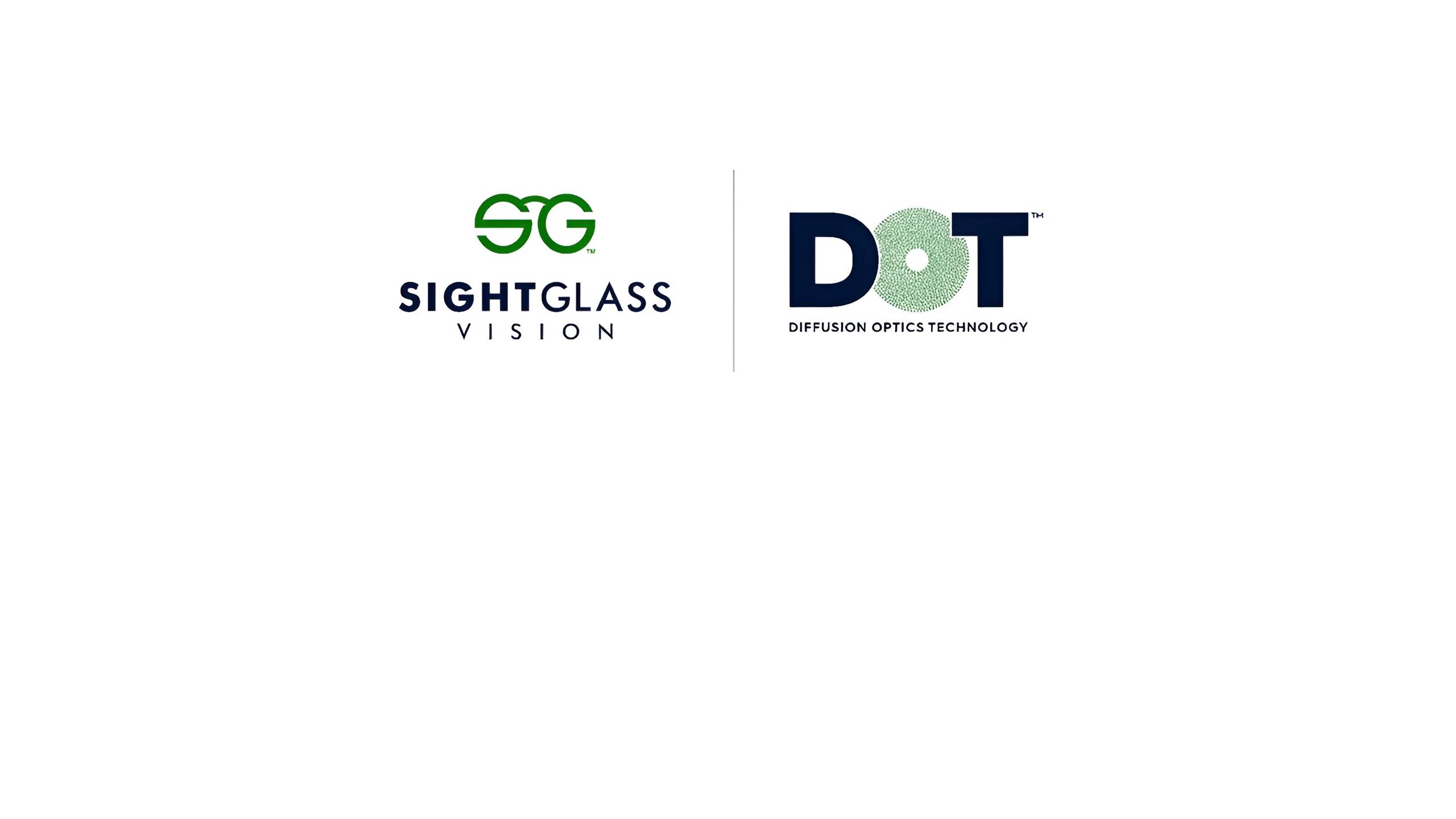 SightGlass Vision and DOT Diffusion Optics Technology logos