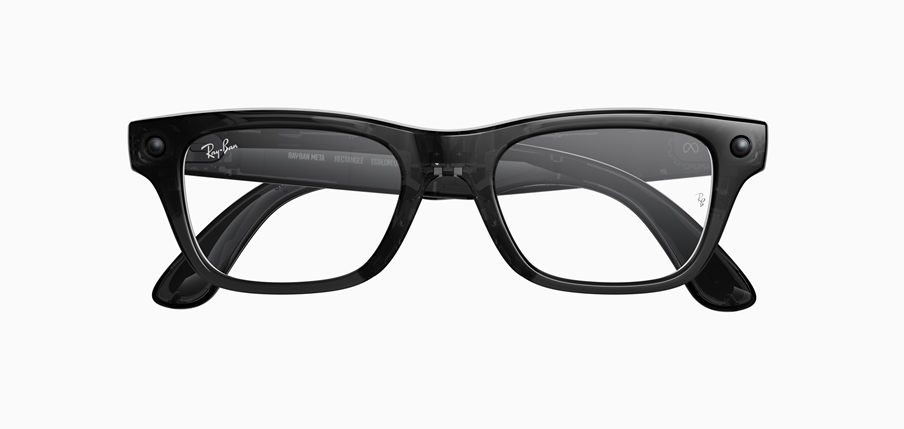 Ray-Ban Meta Blayzer Optics Gen 2 en Noir Brillant Transparent à verres clairs, vue de face
