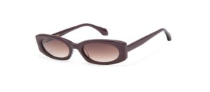 MELIA sunglasses in burgundy acetate with gradient lenses — GIGI STUDIOS Portrait Series