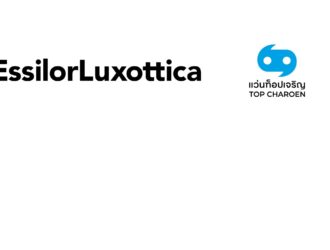 EssilorLuxottica and Top Charoen logos side by side on a white background.
