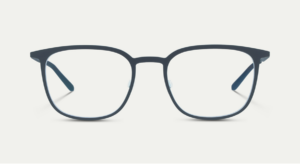 Ørgreen NYHAVN Seastripe eyeglass frame in blue stainless steel with a monochromatic design.