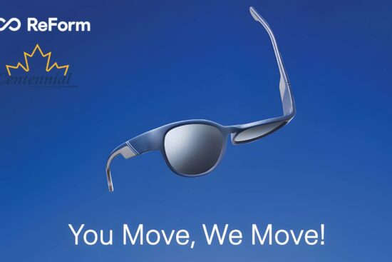 Centennial Optical exclusive: ReForm performance sunglasses. Patented flexible memory material technology for active lifestyles.