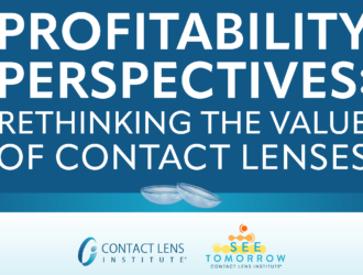 Couverture du rapport Profitability Perspectives de Contact Lens Institute sur la valeur des lentilles de contact
