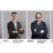 A composite image featuring headshots of four Marcolin and Marchon executives against grey backgrounds: Ross Brownlee (President Eyewear EMEA & APAC), Marco D’Acunzo (President Eyewear Americas), Lorenzo Barberio (Managing Director APAC), and Antonio Castiglione (Managing Director LATAM).