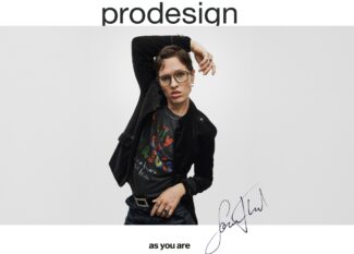 Søren Torpegaard Lund posing in stylish eyewear for the Prodesign As You Are campaign banner